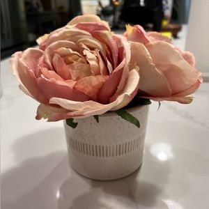 Faux Flowers in Vase